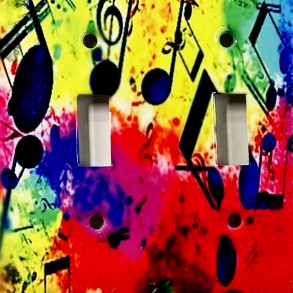Wall Decor | Music Notes Double Light Switch Cover N Plate | Poshmark